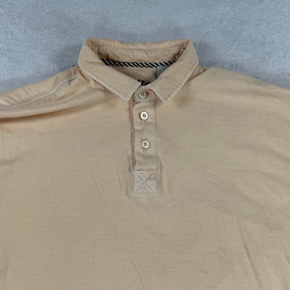 Orvis Mens Large Peach Cotton Short Sleeve Polo Shirt Classic Fit‎ Fishing Lure